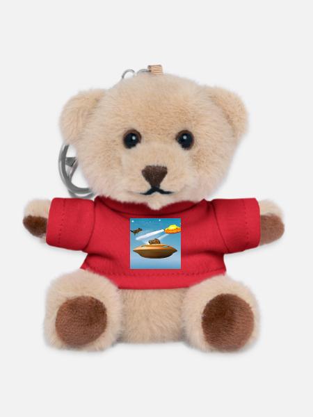 UFO Caps - Teddy Keyring - red