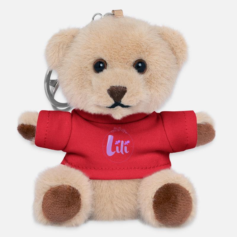 Lili - Porte-clés ourson - rouge