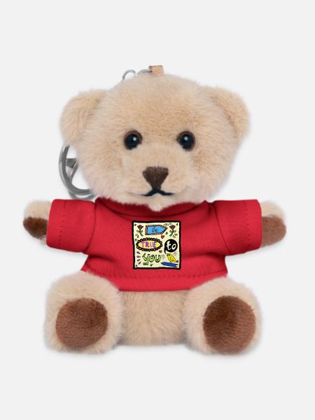 be true to you - PopArt - Motivation - Teddy Keyring - red