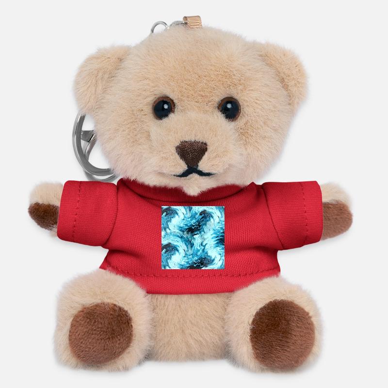 Eau Maritime Marbre Design - Porte-clés ourson - rouge