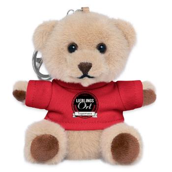 Lieblingsort Tegernsee - Teddy Schlüsselanhänger - Rot - Vorne