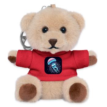 Cartoon Jellyfish - Teddy Keyring - red - Front