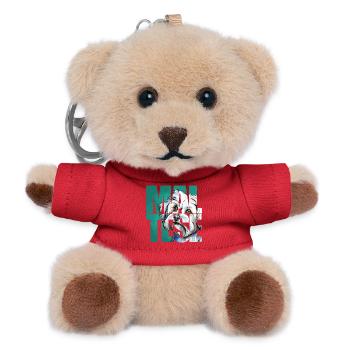Maltese Portrait - Teddy Keyring - red - Front