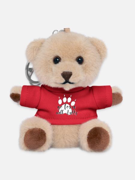 Go for a Walk Buddy – Dog Design - Teddy Keyring - red