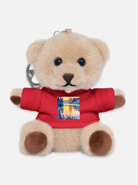 Water Lilies Impressionism - Teddy Keyring - red