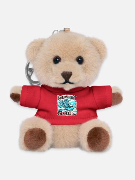 Amazing Sky Bird with Free Spirit and Soul - Teddy Keyring - red