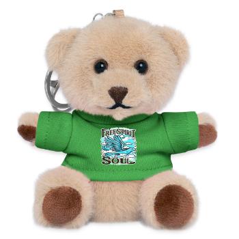 Erstaunlicher Himmelsvogel mit freiem Geist und Seele - Teddy Schlüsselanhänger - Grün - Vorne
