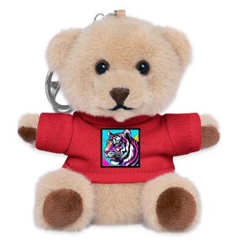 Tiger - Teddy Keyring - red - Front