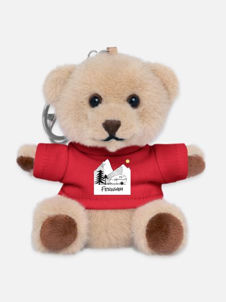 Wanderlust - with the caravan in the mountains - Teddy Keyring - red