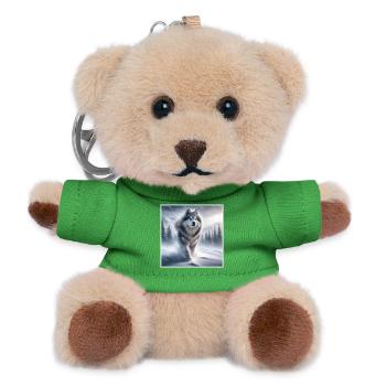 Schlittenhund - Teddy Schlüsselanhänger - Grün - Vorne