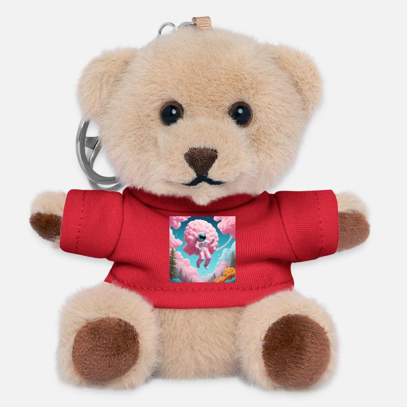 Astronaut - Teddy Keyring - red