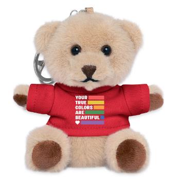 LGBT Pride Month - Your True Colors Are Beautiful - Teddy Keyring - red - Front
