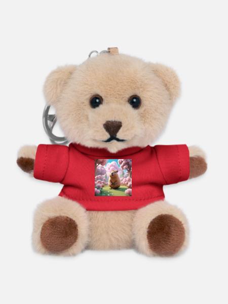 Capybara - Teddy Schlüsselanhänger - Rot