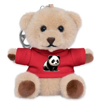 Panda - Teddy Schlüsselanhänger - Rot - Vorne