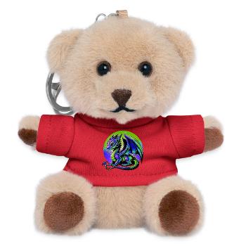 Drache - Teddy Schlüsselanhänger - Rot - Vorne
