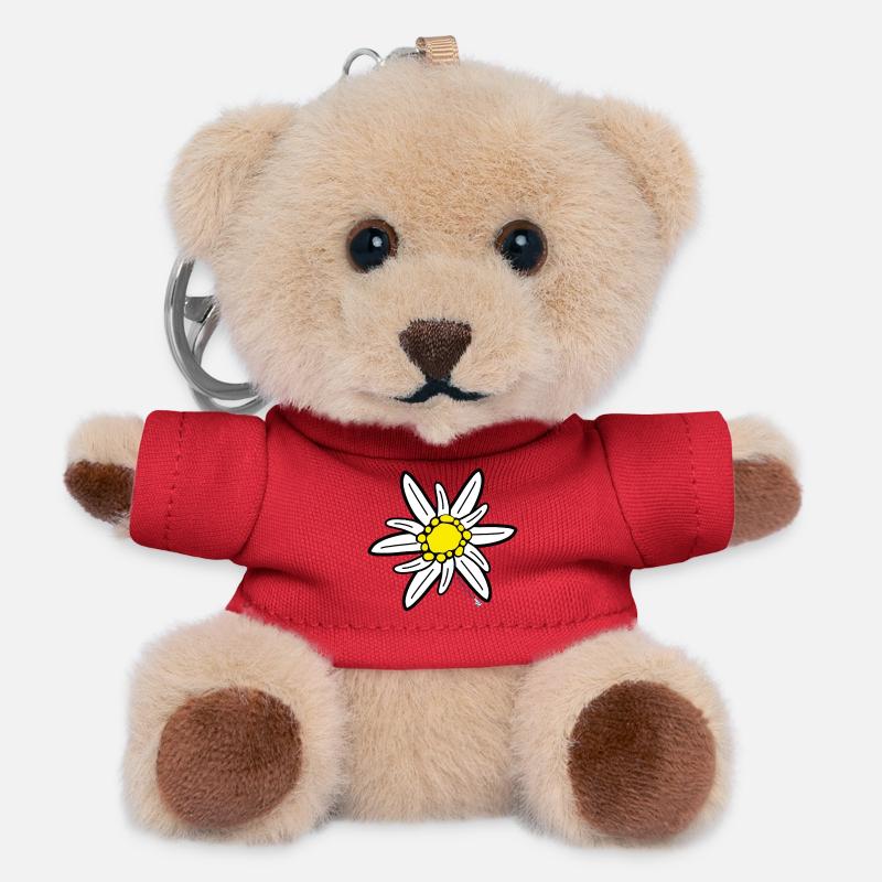 BAVARIAN UNICORN - Edelweiss - Teddy Keyring - red