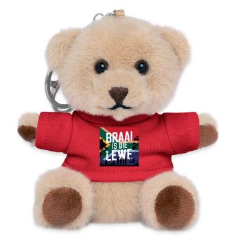 Braai is die Lewe – South African BBQ Pride - Teddy Keyring - red - Front