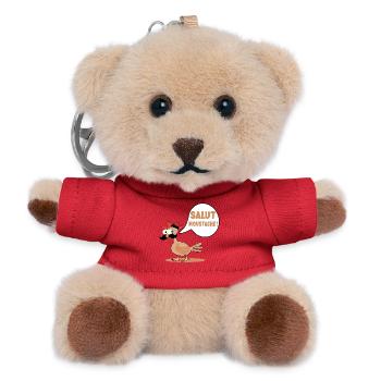 HENS CHICKENS HI MUSTACHE - Teddy Keyring - red - Front