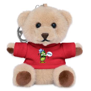 SCHNURRBART GEWÜZGURKEN BAYERN SERVUS - Teddy Schlüsselanhänger - Rot - Vorne