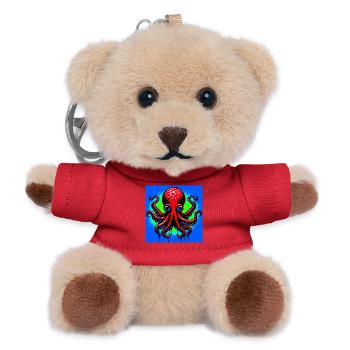 Octopus - Teddy Keyring - red - Front