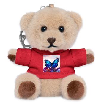 Butterfly - Teddy Keyring - red - Front