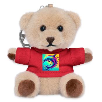 dolphin - Teddy Keyring - red - Front