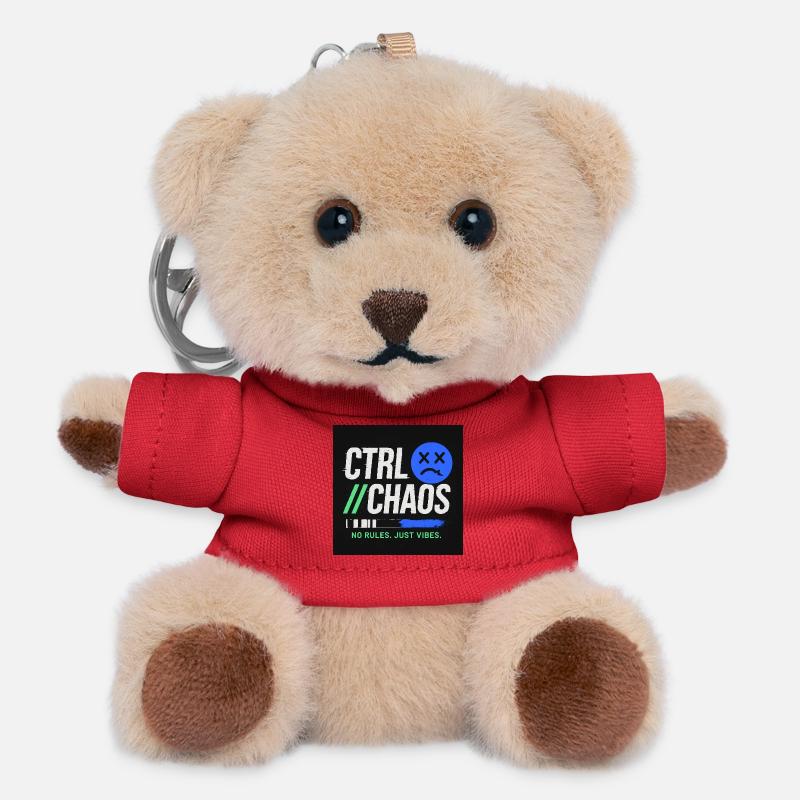 Ctrl Chaos Green and Blue - Urban Design Sneaker - Teddy Keyring - red