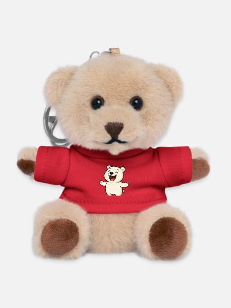Lachender_Eisbaer - Teddy Keyring - red