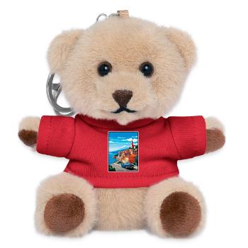 Bilbao Spain Vintage Travel Poster Cityscape WPA - Teddy Keyring - red - Front