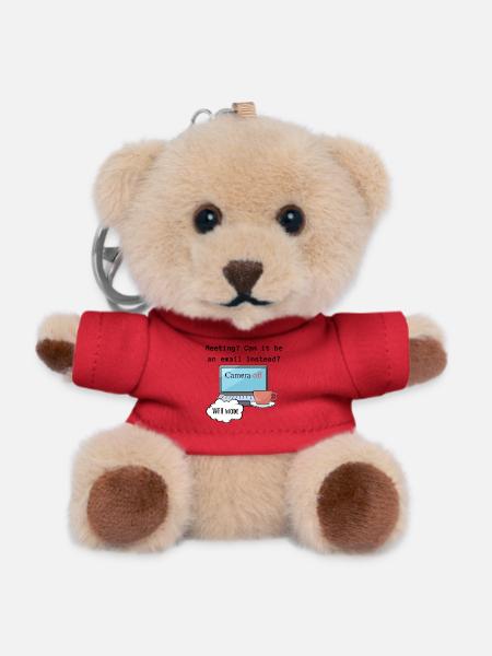 Meeting funny WFH change computer mode work. - Teddy Keyring - red