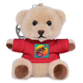 Gecko - Teddy Schlüsselanhänger - Rot - Vorne