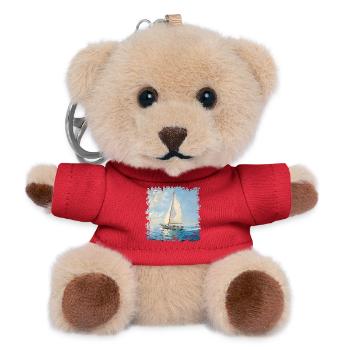 Sailboat in Sea Wind Painting - Teddy Keyring - red - Front