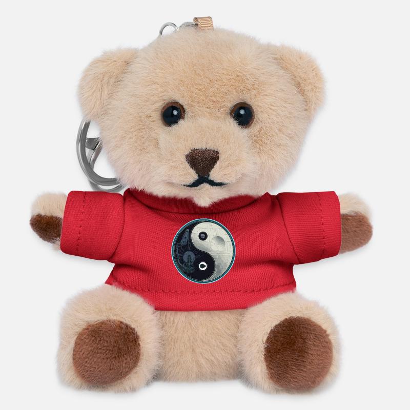Millenium_falcon_and_death_star_Yin_Yang - Teddy Keyring - red