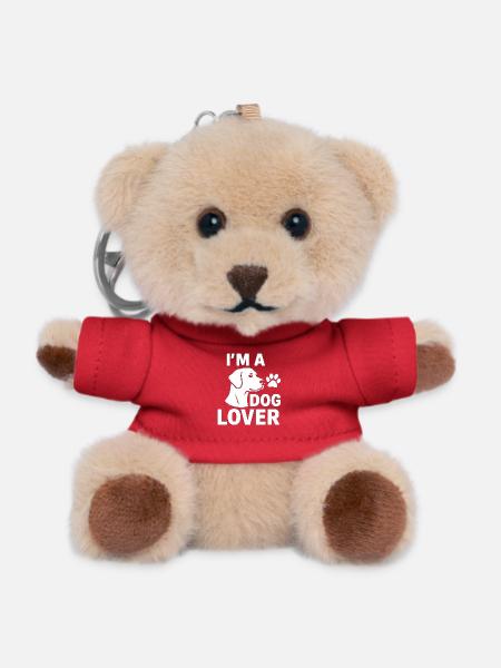 I’m a Dog Lover 🐾 - Teddy Keyring - red