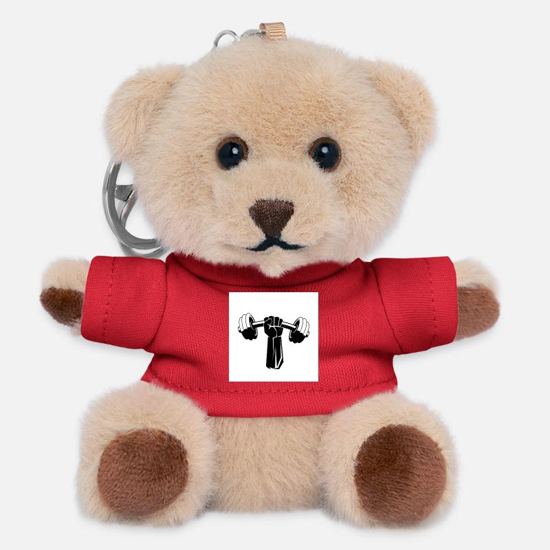Kraftfist Dumbbell Strength - Teddy Keyring - red