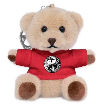 Dragon Yin Yang - Teddy Keyring - red - Front