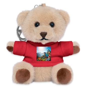 King fishermen in the flower paradise - Teddy Keyring - red - Front