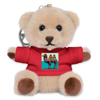 camel - Teddy Keyring - red - Front