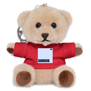 HAUSBAU BAUHERR HERZ - Teddy Schlüsselanhänger - Rot - Vorne
