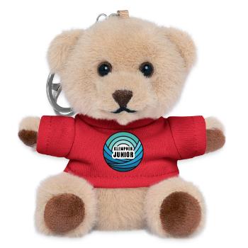 Klempner Junior Kind Klempnersohn Nachwuchs Azubi - Teddy Schlüsselanhänger - Rot - Vorne