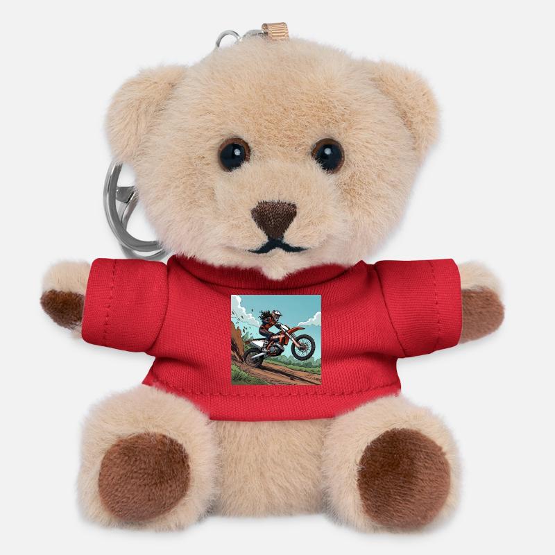 Motocross Adrenaline Trail - Teddy Keyring - red