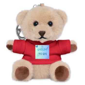 Braut To Be Farbverlauf Muster - Teddy Schlüsselanhänger - Rot - Vorne