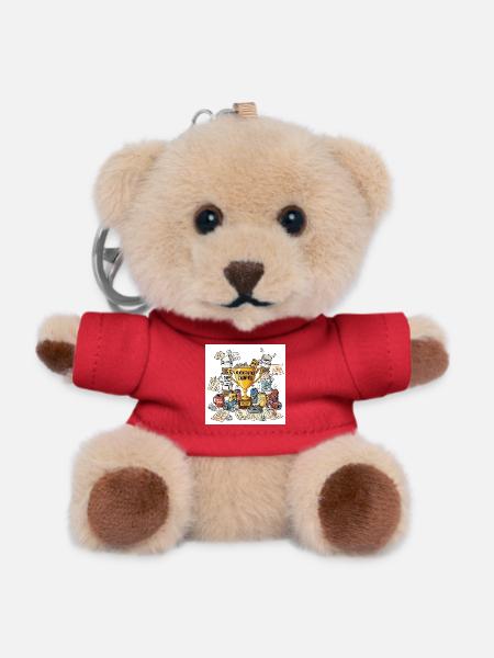 Procrastination Champion's Cup - Teddy Keyring - red