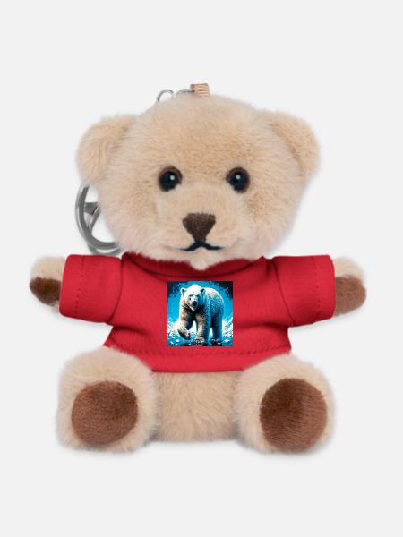 Eisbär - Teddy Schlüsselanhänger - Rot