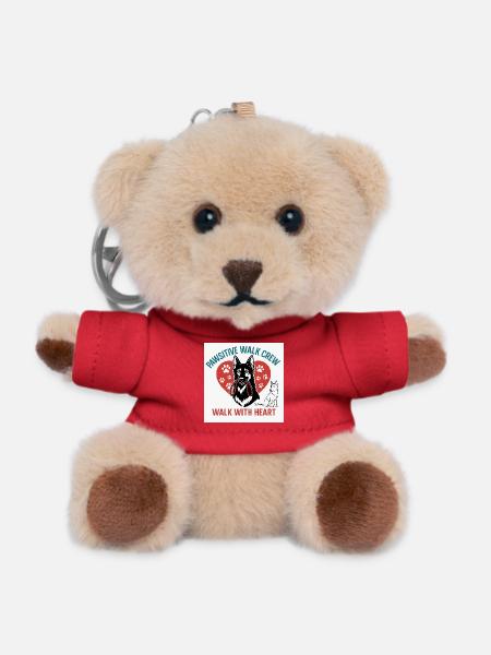 Pawsitive Walk Crew Coeur Pattes - Porte-clés ourson - rouge