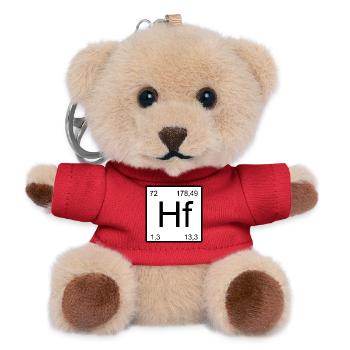 Hafnium Elementtile – Minimal - Teddy Keyring - red - Front
