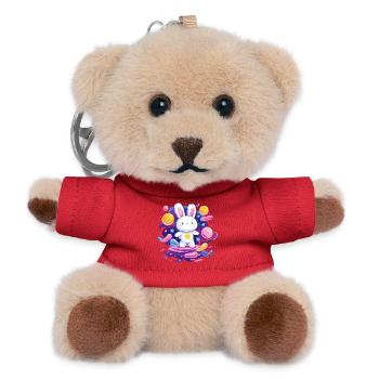 Cosmic Rabbit Star Flight - Teddy Keyring - red - Front