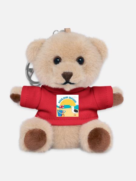 Save Our Seaside Illustration - Teddy Keyring - red