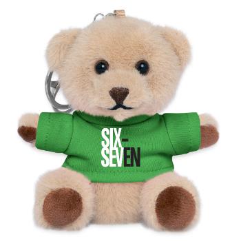Sechs- und Sieben-Überlappungstypografie - Teddy Schlüsselanhänger - Grün - Vorne