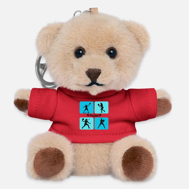 Four Quad Padel - Teddy Keyring - red